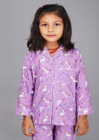 PJ Unicorn Purple Light Purple Pajama Set