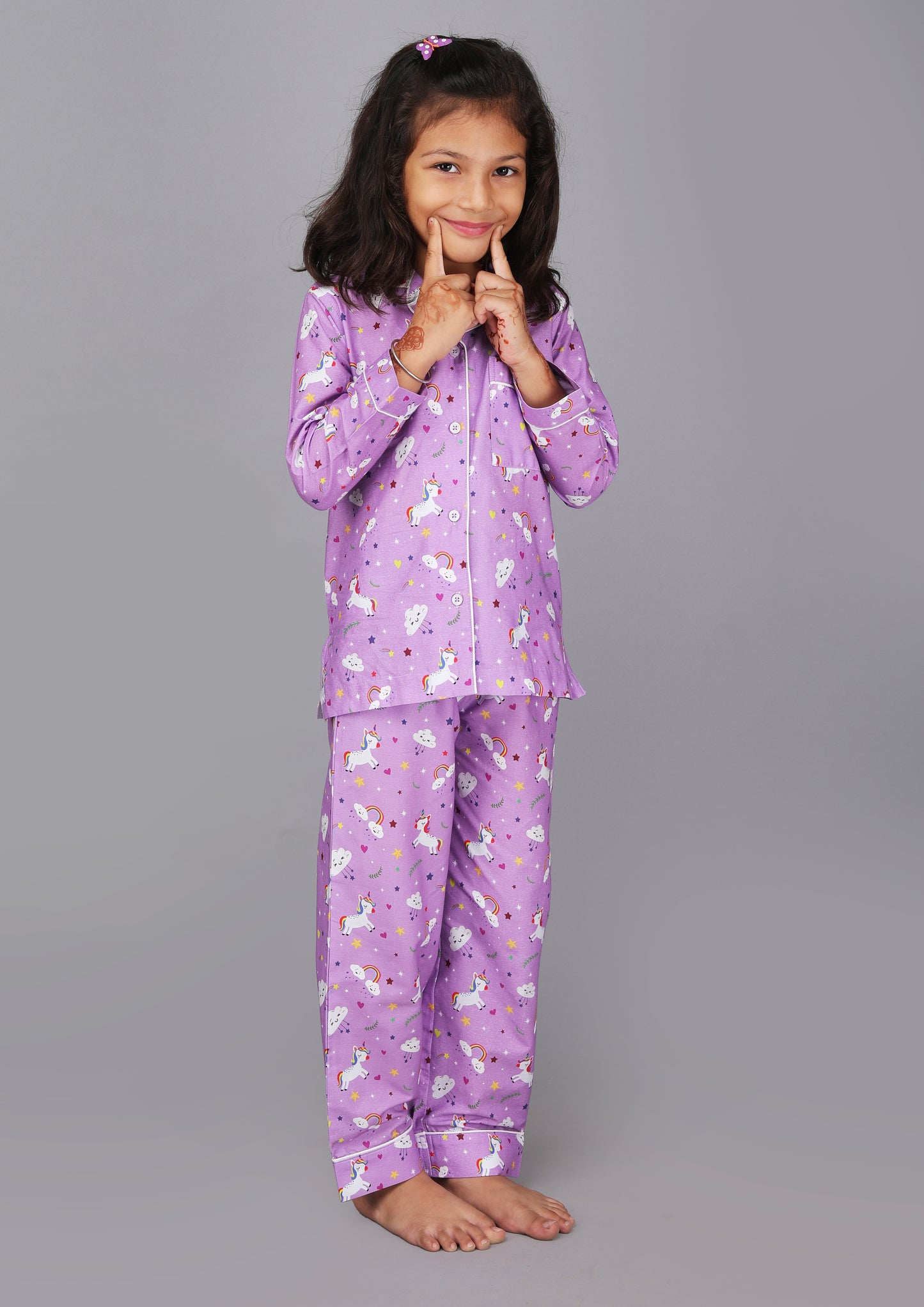 PJ Unicorn Purple Light Purple Pajama Set