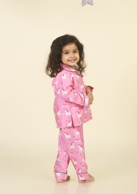 Cute Unicorn Pink Pajama Set